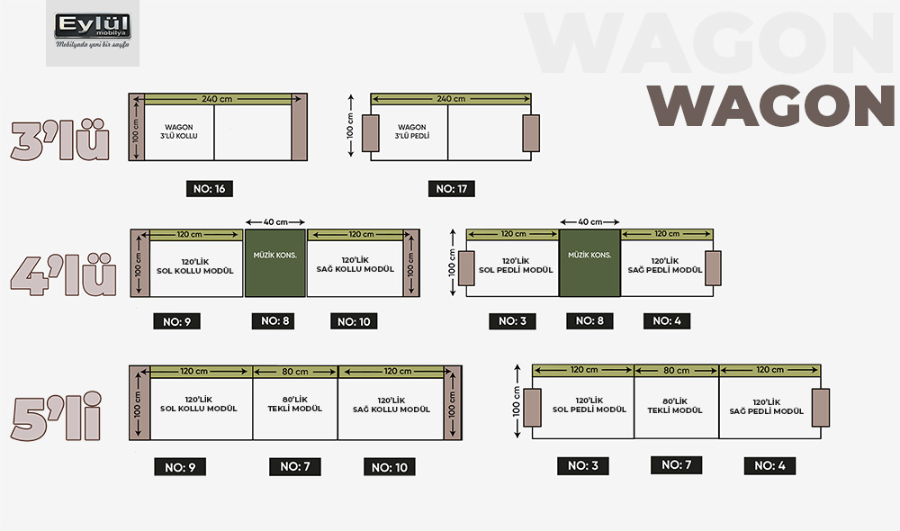 WAGON KOLTUK TK 3+3+1